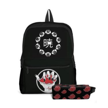 Imagem de  Kit Mochila com Bolso e Estojo Infantil Naruto Menina e Menino  - Use