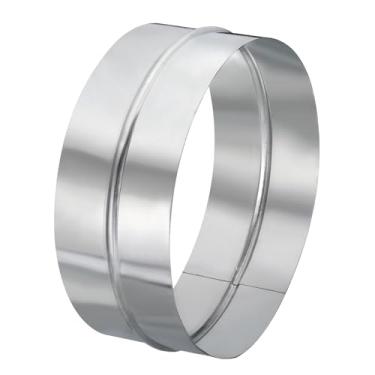 Imagem de PATIKIL Conector de duto de 30,5 cm, acoplador de ventilação de duto de aço galvanizado, acoplador de tubo de secador, conector de extensão de mangueira para sistemas de ventilação de exaustão HVAC,