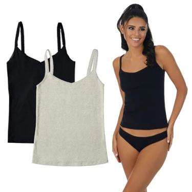 Imagem de On Gossamer Camiseta feminina reversível de algodão Cabana, Preto/cinza, G