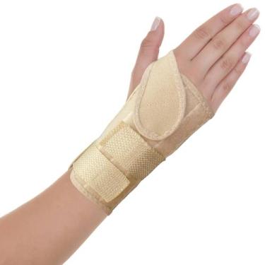 Imagem de Ortese Curta Para Punho Em Tecido Com Tala Bege - Artipé, Esquerdo M