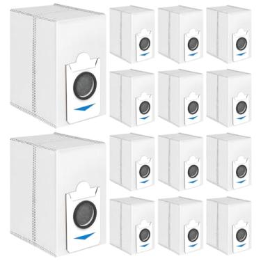 Imagem de BUXEBUX Pacote com 14 sacos de pó combo T30S compatíveis apenas com aspirador de pó ECOVACS DEEBOT T30S, sacos de substituição a vácuo, sacos de vácuo descartáveis de sujeira de grande capacidade. Não