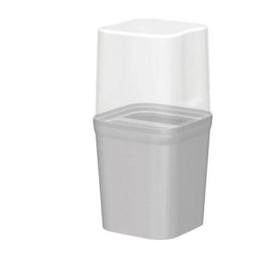 Imagem de Porta Escova Dente Antibacteriano De Plástico Com Tampa Branco - Nitro