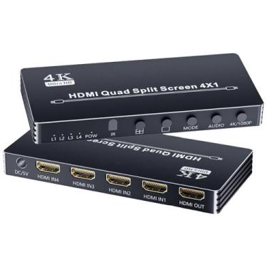 Imagem de Switch HDMI 4K Quad Viewer 4x1 Multi-Telas, 4K 30Hz - BolaAzul