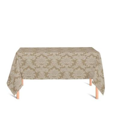 Imagem de Toalha de Mesa Retangular em Tecido Jacquard Bege Escuro (Fendi) Medal