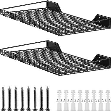 Imagem de TORACK 2 prateleiras de armazenamento montadas na parede, prateleira de parede de 59,6 cm x 30,5 cm para garagem, armário, lavanderia, prateleiras de parede de garagem resistentes, comporta até 29,5