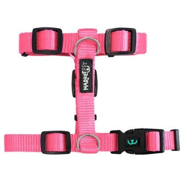 Imagem de Peitoral H para cachorros - marketpet, Frambo-Rosa, PP