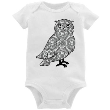 Imagem de Body Bebê Coruja Mandala - Foca na Moda, Branco, G