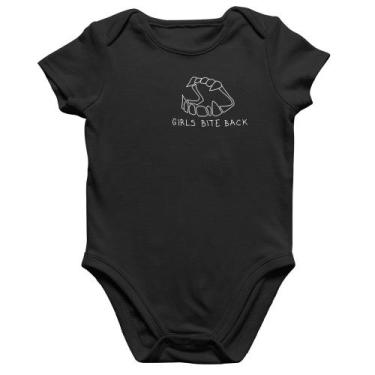 Imagem de Body Bebê Algodão Girls bite back - Foca na Moda, Preto, GG