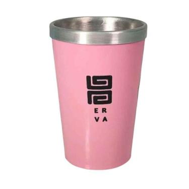 Imagem de Cuia Copo Termico Tereré Mate CALDERETA CALDERETA 300ml ROSA BEBE  - B