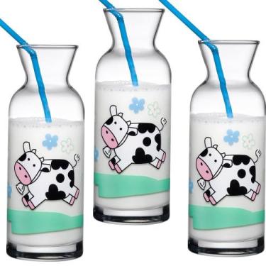 Imagem de Kit de 3 jarrinhas de Vidro - Retro - 250 ML - Vaquinha - Hudson