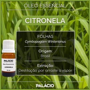 Imagem de Óleo Essencial de Citronela 10 ml 100% Puro - Palácio das Artes e Essê