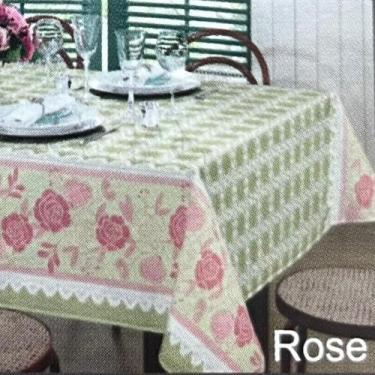 Imagem de Toalha de Mesa Pop Estampada 4 Lugares Rose 140x140cm - Lepper
