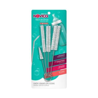 Imagem de Escovas Fácil Alcance Noviça Limpeza Precisa Conjunto Com 4 - Bettanin