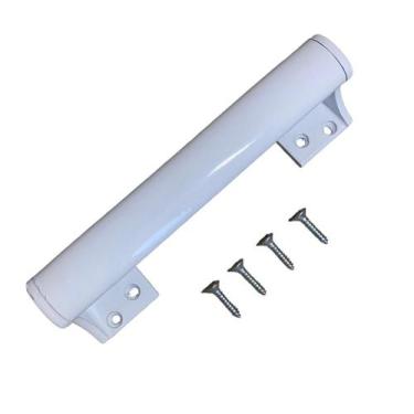 Imagem de Puxador Branco C/ Parafuso P/ Porta de Correr Madeira 1 Un - GÊNESIS F