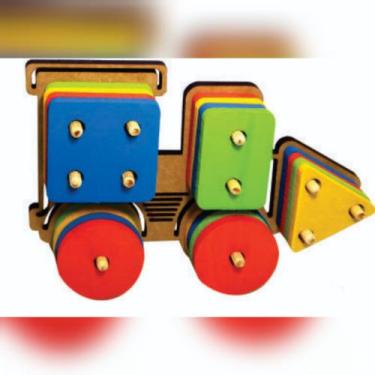 Imagem de Brinquedo educativo em MDF Trem pedagógico - Maninho Brinquedos 
