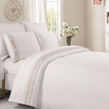 Imagem de Jogo De Cama Supreme Queen 4 Peças 100% Algodão 300 Fios Acetinado - B