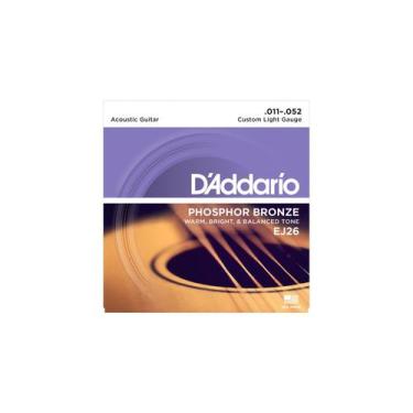 Imagem de Encordoamento para violão d'addario ej26 light custom 011.052