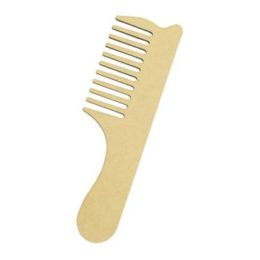 Imagem de Kit 5 Pente Para Cabelo Modelo Tradicional 20x6 Mdf Madeira - Atacadão