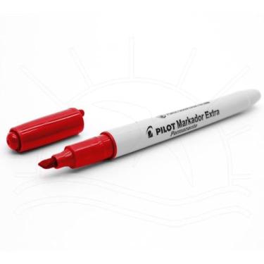 Imagem de Marcador Extra Permanente Ponta Chanfrada 4.0 mm - Pilot, VERMELHO