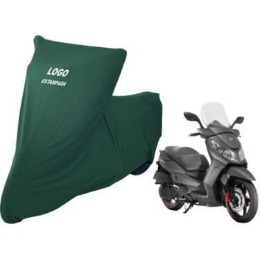 Imagem de Capa De Cobrir Moto DafraCitycom S 300 De Tecido Lycra - Mz, Verde
