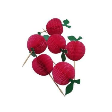 Imagem de Enfeite Maçã N000 Para Festa Carnaval Vermelho 03cm - TCHIAN, ÚNICO