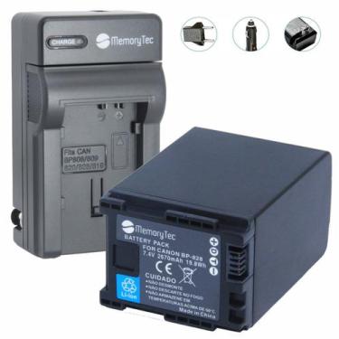 Imagem de Kit 1 Bateria BP-828 + Carregador BP-827 Para CANON - Memorytec