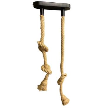 Imagem de Pendente Corda Duplo 1m Canopla Única Sisal Rústico Retrô - Redtun, Pr
