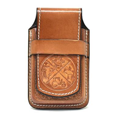 Imagem de Bainha Porta Celular Universal Atrevidu's Country Em Couro, Whisky agr