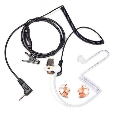 Imagem de HYS Fone de ouvido de tubo acústico de 1 fio com ponta auricular e molde de silicone médio, PTT/microfone com VOX, para Motorola Spirit GT/Spirit GT+, para rádio T200TP T260 T460 T465 T600 T605 T800