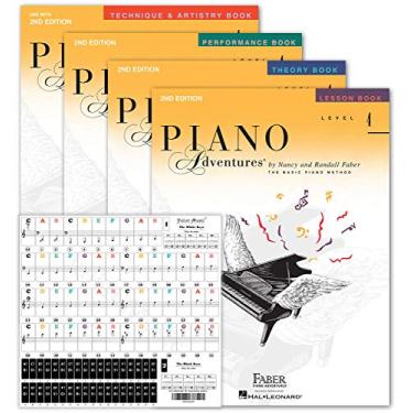 Imagem de Piano Adventures Level 4 Learning Set 2ª edição por Nancy Faber - Lição, Teoria, Performance, Técnica e Arte Livros e Chaves de Piano Julieta 88/61/54/49 Conjunto completo de adesivos removíveis