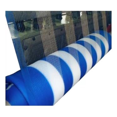 Imagem de Tela Plástica Tapume Branca e Azul 50x1,20m