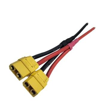 Imagem de LUVMOXE Cabo conector fêmea divisor Y XT90 10AWG 19.8 cm, para drone FPV de bateria RC Lipo