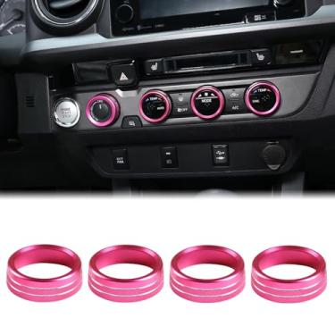 Imagem de Tampa de acabamento de botão de CD de interruptor de ar condicionado de carro compatível com Toyota Tacoma 2016-2023 console central de carro 4WD temperatura ar condicionado interruptor CA AUTO botão