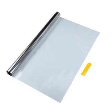 Imagem de Hihaha Película para janela de carro Película de privacidade para janela de carro Nano Ceramic PET 3 m x 29,92 polegadas 1 peça tom prata VLT 60% IRR 60% UVR 55%