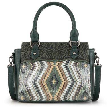 Imagem de Montana West Mini bolsa de mão com lantejoulas asteca floral, Verde, One Size