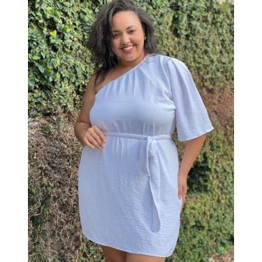 Imagem de Vestido feminino plus size mula manca com faixa  - vitra, G3, Branco