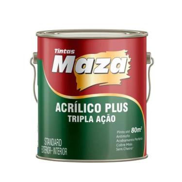 Imagem de Tinta Acrílica Plus Semi Brilho Branca 3,6L - MAZA