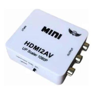 Imagem de Mini Adaptador Conversor De Hdmi Para Video Composto Rca 2Av - Lehmox