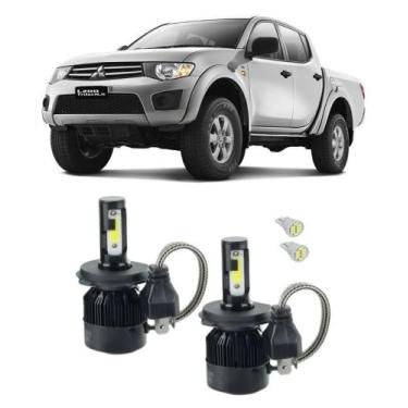 Imagem de Kit Super Led Farol Alto E Baixo L200 Triton Foco Simples H4 - Tech on