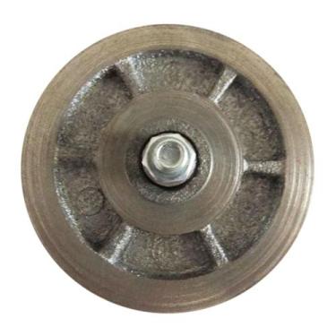 Imagem de Roldana de Ferro Fundido Para Portão em "V" Raiada 4" - NM FERRAMENTAS