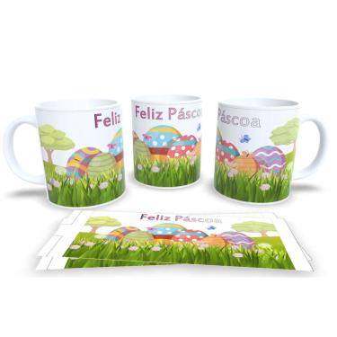 Imagem de Canecas de Porcelana Personalizada Páscoa Encanto e Doçura em Cada Gole
