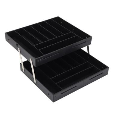 Imagem de Organizador Expansível de Gavetas, Organizador de Gavetas Com Compartimentos Ajustáveis ​​para Cosméticos, Organizadores de Gavetas (BLACK)