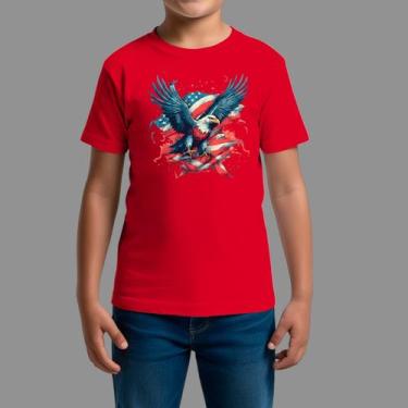 Imagem de Camisetas Infatil Country Moda Country Manga Curta Aguia Band - RodLiw