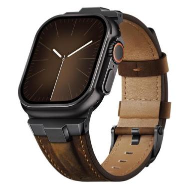 Imagem de Pulseira de Couro Suitisbest para Apple Watch Ultra (49mm e 42mm)