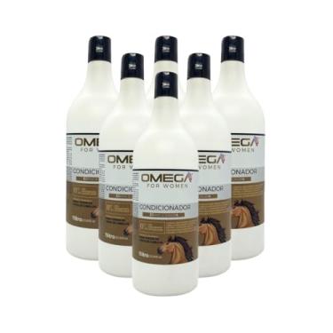 Imagem de Condicionador Crina e Cauda 1L Omega Hair Fardo 6 Unidades