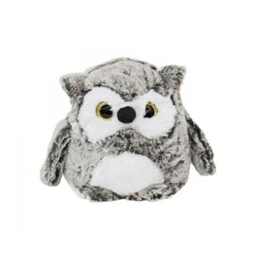 Imagem de Coruja Cinza Olhinhos Amarelos 20cm Pelúcia - Fofy