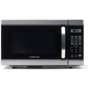 Imagem de Micro Ondas de Bancada em Aço Inoxidável 31L com 6 Programas e Iluminação LED, 110V 1000W, Farberware, Preto