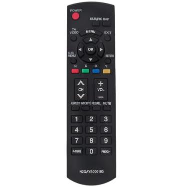 Imagem de Controle remoto N2QAYB000103 de substituição compatível com Panasonic TV HDTV PT-61LCZ70 PT-56LCX7 PT-61LCX7 TC-26LX70 PT-50LCX7K TH-42PE7U TH-58PE75U PT-56LCZ7 PT-56LCZ7 PT-56LCZ7 0 PT-6 1LCX70-K