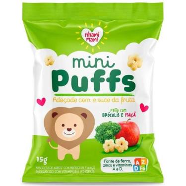 Imagem de Mini Puffs Brócolis e Maçã UN 15G - NHAMI MAMI - Nhami Mami 