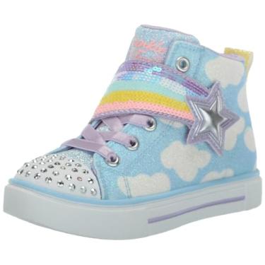 Imagem de Skechers Tênis feminino Twinkle Sparks-Shooting Star BrightsSneaker, Azul/Multi, 11 Little Kid